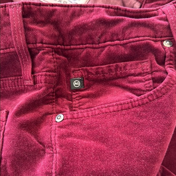 AG Adriano Goldschmied The Farrah High Waist Marron Peak Velvet Skinny Jeans 30R - Picture 13 of 13